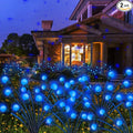 Kohlrabi Solar Garden Lights Outdoor 2 Pack 20 LED Solar Blue Firefly Lights Waterproof Sway by Wind Swaying Light for Yard Patio Backyard Garden Planter Flower Bed Pathway Outdoor Decoration
