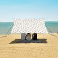 ALAZA Icecream Polka Dots Beach Tent Sun Shelter UPF50+ Protection Beach Shade Canopy w/ 4 Sandbags for Outdoor Camping Fishing Backyard Fun Picnic 10x9 ft