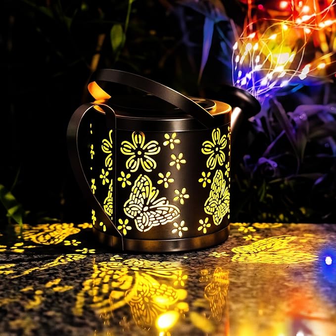 Solar Watering Can Light Solar Lights Outdoor Decor Garden Decor Lights for Yard IP65 Waterproof Hanging Lantern Lights Gifts for Women Mom for Yard Patio Lawn Pathway Landscape (Multicolour)