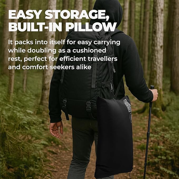 Tough Outdoors 5 in 1 Camping Poncho - Packable Blanket - Wearable Sleeping Bag Adult - Sleeping Bag Poncho - Waterproof