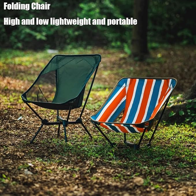 Lightweight and Comfortable Black Beach Chair Outdoor Camping Aluminum Alloy Ultra-Lightweight Dual-Purpose Folding Chair Khaki Suitable for Mountaineering and Hiking Camping Multi-Color Avail