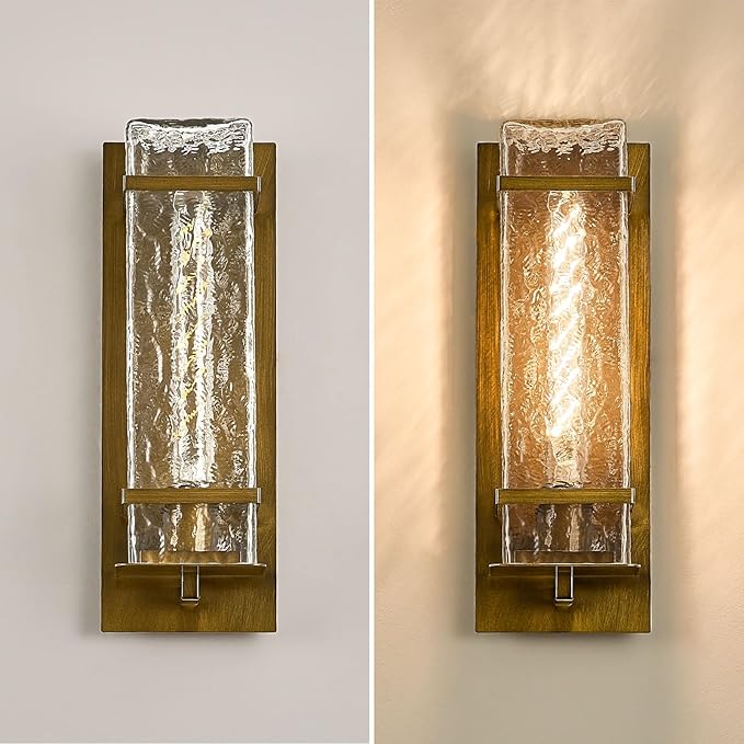 Outdoor Wall Light Vintage Gold Exterior Waterproof LanternsH13.4in Porch Sconces Wall Mounted Lighting with E26 Sockets for GarageDoorwayPatioFront Door