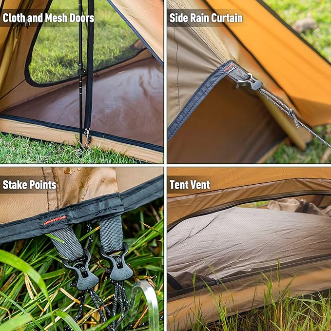 STOVEHUT 70 Hot Tent with Two Tarp Poles and Two Tent Poles | Latest Version 3.0