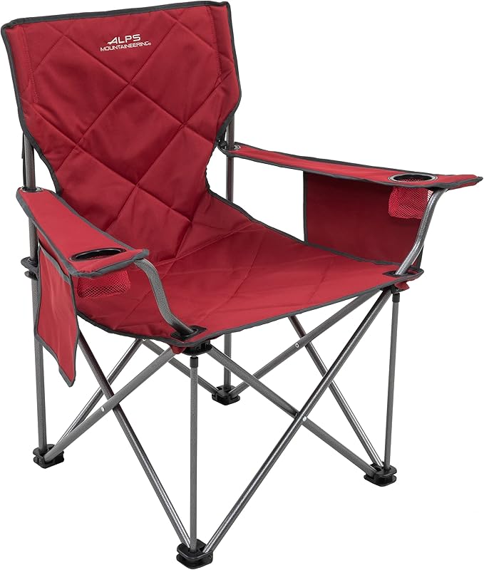 ALPS Mountaineering King Kong Camping Chairs for Adults with Mesh Cup Holders and Pockets Built Durable and Reliable with Compact Foldable Steel Frame