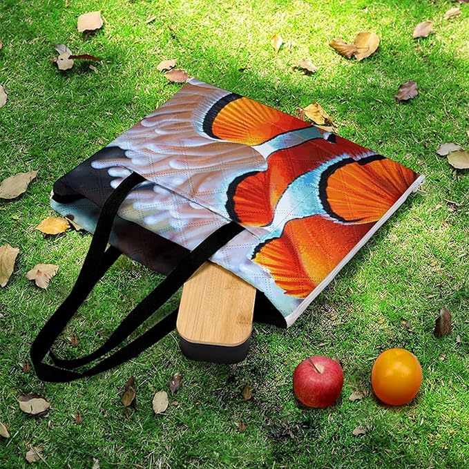 Zipper Clown Fish Style Picnic Mat Suitable for Travel Camping Park Or Home Use
