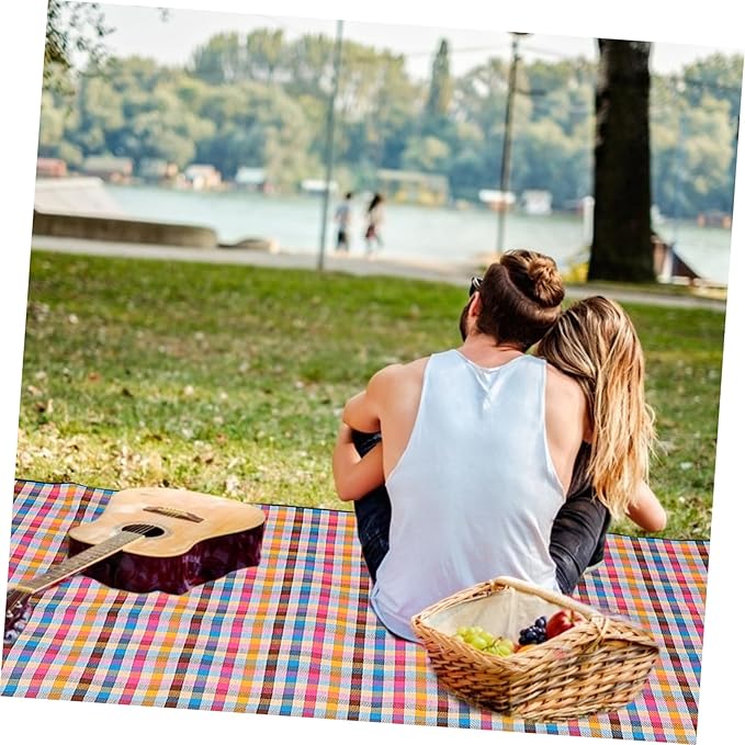 Portable Picnic Blanket Extra Large Camping Mat Beach Rug Thicken Picnic Cushion for Outdoor Activities Lightweight for Travel
