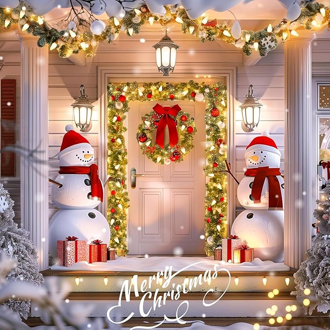 C9 LED Christmas String Lights 66ft 100 LED Waterproof Strawberry String Lights Plug-in Extendable Green Wire Lights String for Outdoor Indoor Outside Patio Wedding Party Decoration Warm White