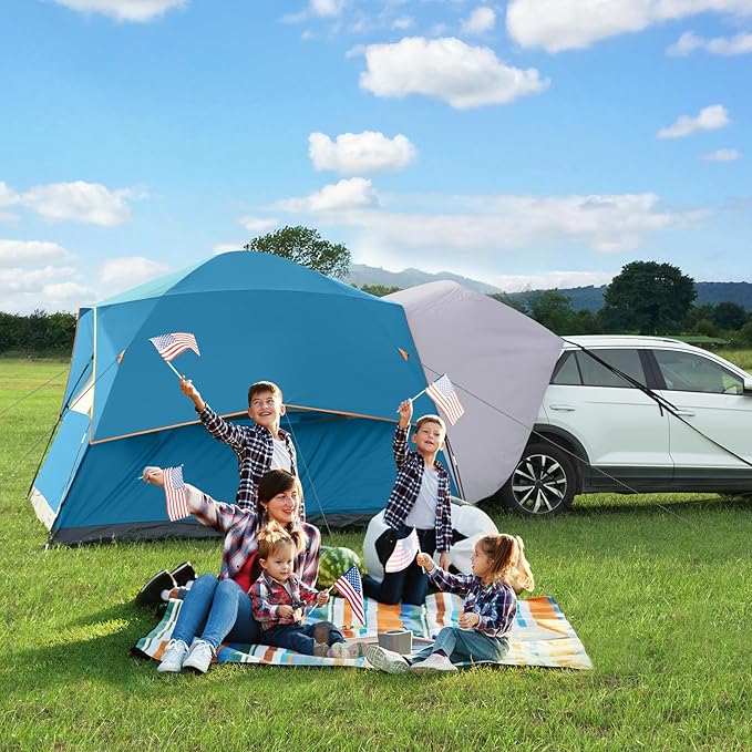 UNP SUV Dome Tent for Camping Outdoor 6 Person Car Camping Tent Easy Set Up SUV Tailgate Tent with Rainfly 10' x 10' Vehicle Camping Tent | for Camping Outdoor Car Camping Tent Easy Set Up SUV T