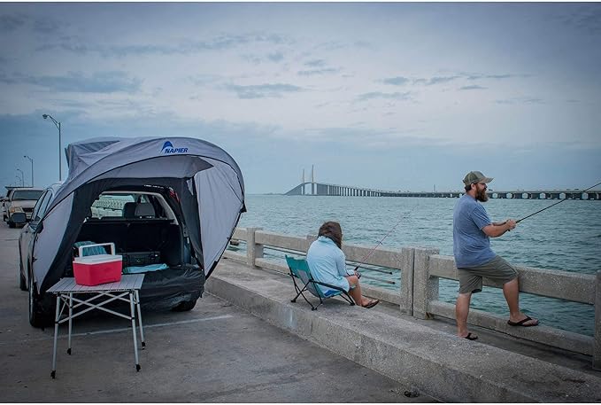 Napier Sportz Cove | SUV Tailgate Tent with Awning | Fits Small to Large SUVs | Easy 5-Minute Setup | Sun Protection &amp Privacy Shelter for Camping Tailgating Road Trips
