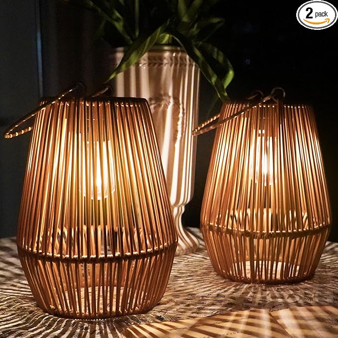 Solar Lanterns KagoLing Solar Lanterns Outdoor Waterproof Gifts for Women Hanging Lights Outdoor Christmas Lamp Lights Decoration for Outside GardenYardPatioPorchTreesLawnPathway Decor 2 Pack