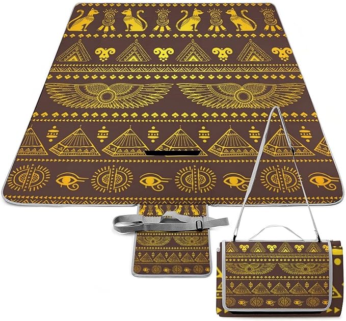 Southwestern Native American Indian Aztec Ethnic Waterproof Outdoor Picnic Blanket Sandproof Beach Mat for Camping Hiking Grass Travelling