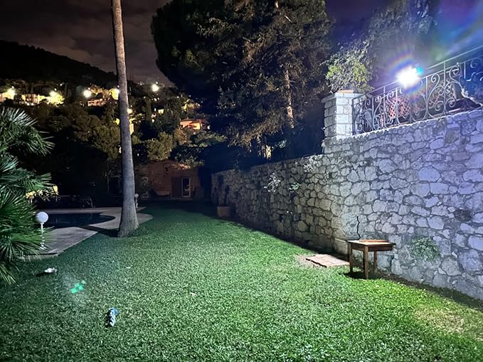intelamp Solar Outdoor Lights6000mAh Motion Sensor with Dual SensorsWaterproof Solar Flood Lights 270°Wide Angle for Outside with 3 Modes