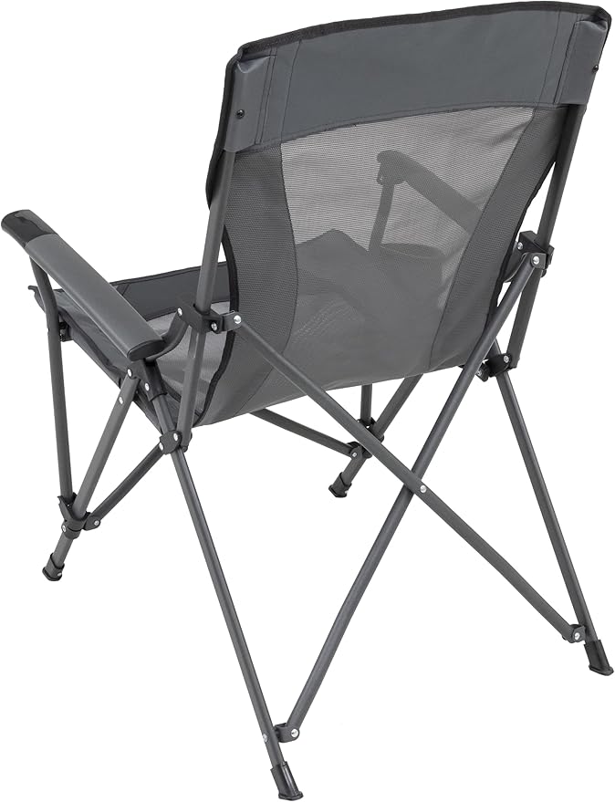 Browning Folding Camping Chairs for Adults - Durable Mesh Fabric Over Sturdy Powder Coated Steel Frame Armrests Cup Holder and Shoulder Carry Bag