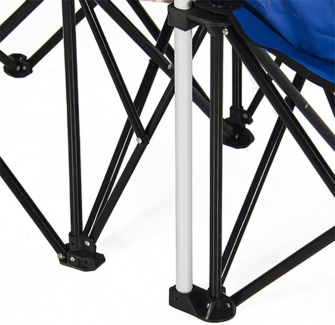 Best Choice Products® Picnic Double Folding Chair w Umbrella Table Cooler Fold Up Beach Camping Chair