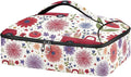 Casserole Carrier Red Truck FlowersInsulated Casserole Carrier for Hot or Cold Food Thermal Lunch Tote for Potluck Parties Picnic Beach Fits 9 x 13 Inches Baking Dish