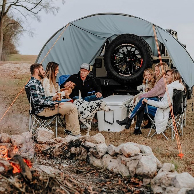 Trail Gear Oasis 2-in-1 Rain Cover &amp Tailgate Shade for Jeep Wrangler – Waterproof Easy Setup Fits 2-Door &amp 4-Door Models