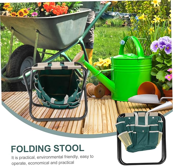 SUPVOX Folding Stool Bag Compact Folding Chair Outdoor Camping Oxford Fabric Portable