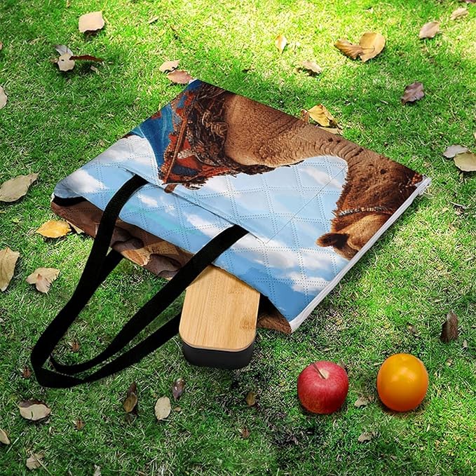 Zipper Camel Sky Style Picnic Mat Suitable for Travel Camping Park Or Home Use