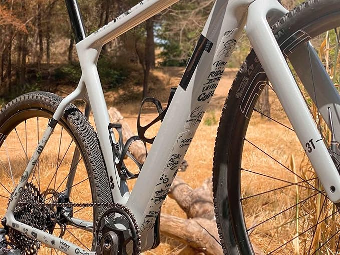 Bike Frame Protection Kit - 18-Piece Clear Film for Gravel &amp Road - Ultra-Light 200µm PVC Scratch-Resistant Easy DIY Install