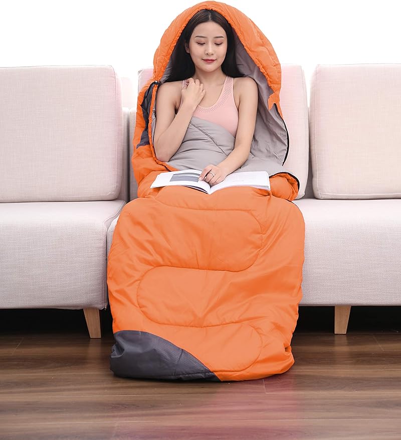 tuphen- Sleeping Bags for Adults Kids Boys Girls Backpacking Hiking Camping Microfiber Liner Cold Warm Weather 4 Seasons Indoor Outdoor Use Lightweight &amp Waterproof