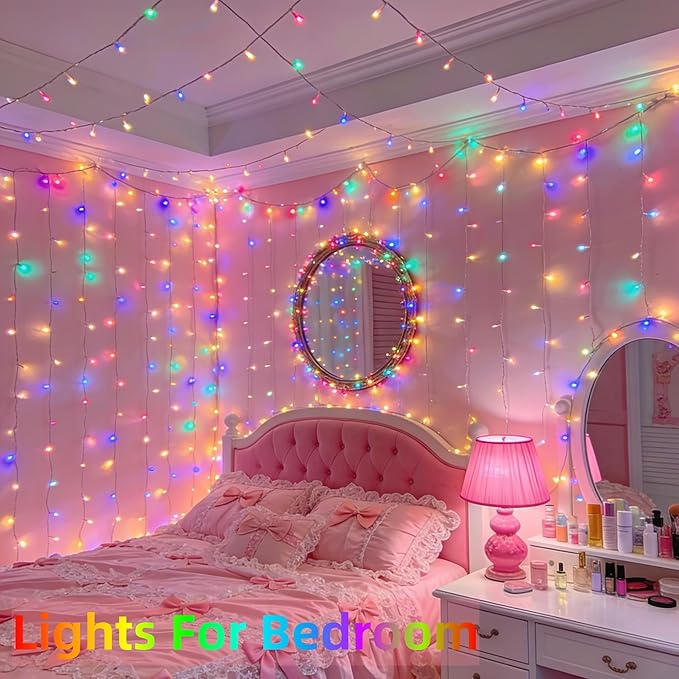 750 LED 240FT Christmas String Lights Outdoor with 12 Lighting Modes Green Wire Christmas Lights with Timer &amp Dimmable Waterproof Plug in Fairy Lights for Room Party Home Patio Xmas Multicolor