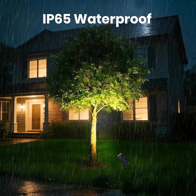 Solar Pathway Lights Outdoor Dimmable Solar Spot Light IP65 Waterproof 500LM 3000K Solars Outdoor Lighting for Walkway Landscape Lawn Yard