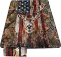 Outdoor Picnic BlanketPortable Sandproof Waterproof Picnic MatAmerican Flag Deer Printed Camping Beach Mat for Sand and Wet Grass Hiking (Deer S)