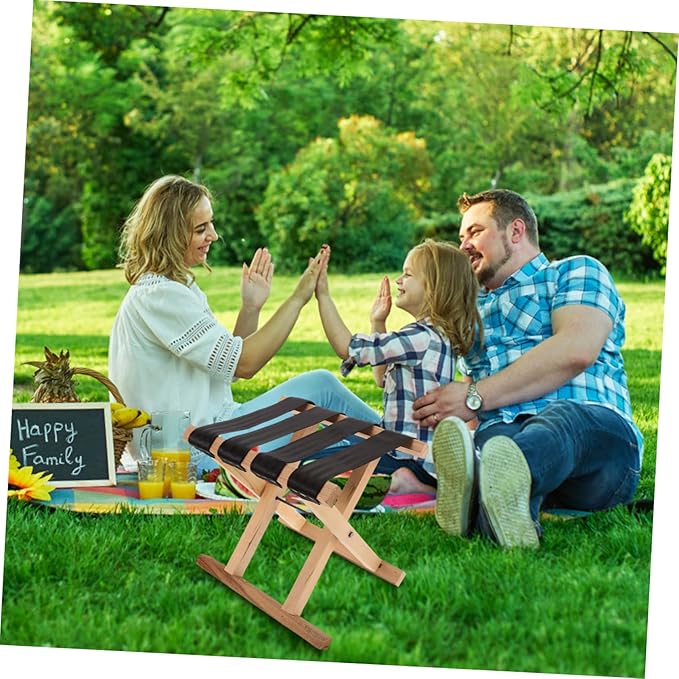 Cabilock Small Folding Stool Camping Stool Lightweight Sturdy Material Easy to Fold No Assembly Perfect for Outdoor Activities