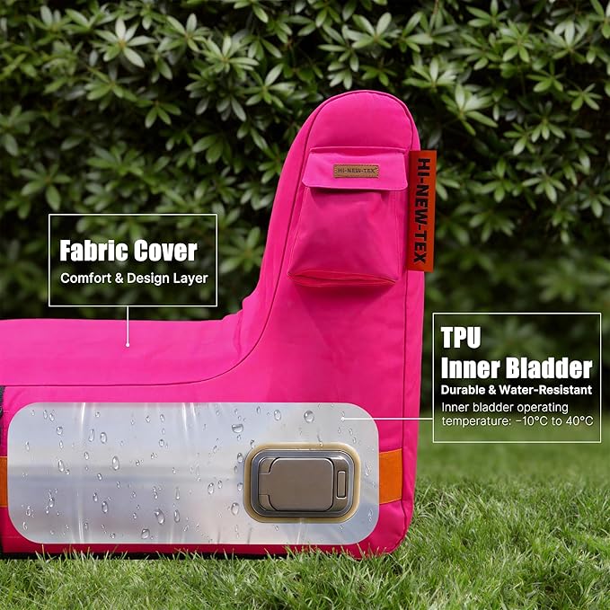 Inflatable Couch Air Sofa: Portable Outdoor Inflatable Sofa with Built-in Electric Pump - Air Lounger for Camping Beach Festival Travel - Ideal for Dorm Rooms Small Apartments