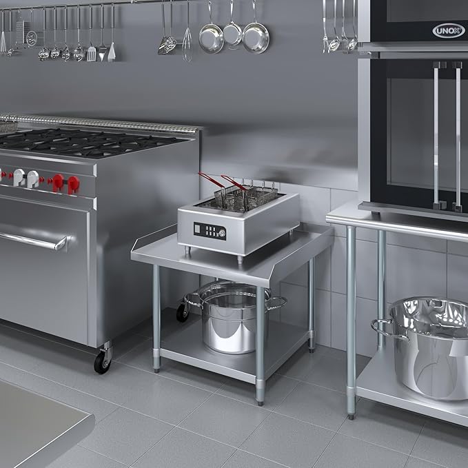 AmGood Stainless Steel Equipment Stand - Heavy Duty Commercial Grade with Undershelf NSF Certified (30 Width x 30 Length)