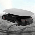 Semi Automatic Car Tent Umbrella Universal Cars Awning Movable Carport Folding Retractable Car Roof Cover for Outdoor Camping(Gray)