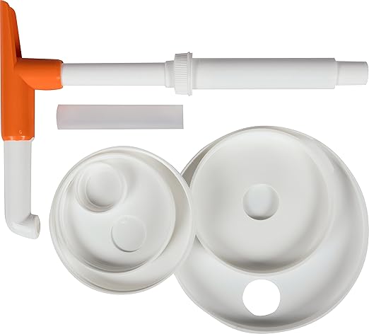 San Jamar Plastic Sauce Mega Pump and Pump Kit 6 Pieces White 12 x 12 x 6 inches 7.05 Ounces