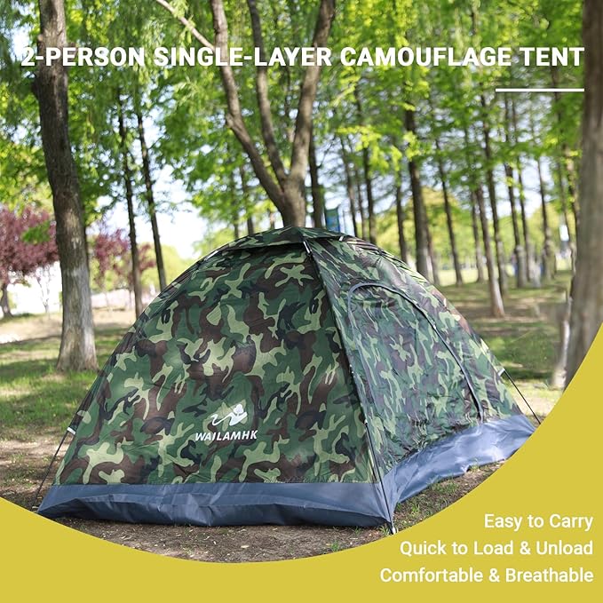 2 Person Camping Tent – Lightweight Waterproof Backpacking Dome Tent for 2 People Easy Setup &amp Portable Shelter