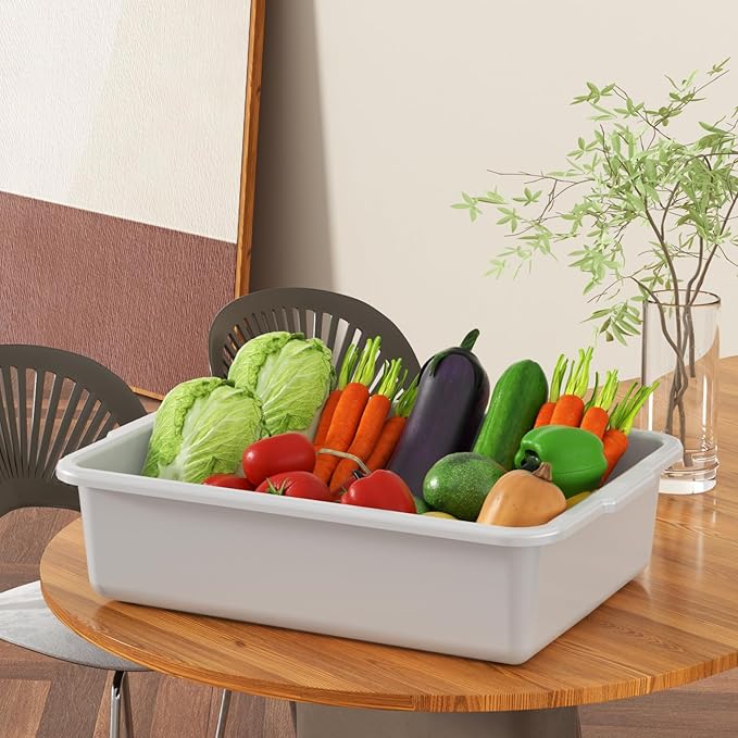25 Quart Plastic Commercial Bus Box Restaurant Bus Tubs 4 Packs