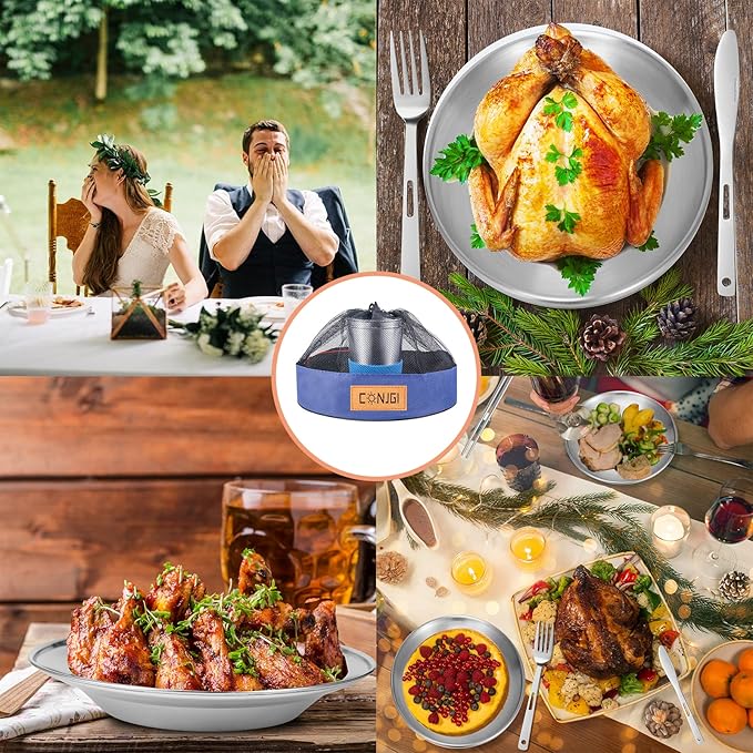 Outdoor Camping Mess Kit - 1 to 2 persons Camping Dishes Includes Cups Bowls Dishes Knives Forks Spoons Etc Camping Dinnerware Set with Mesh Bag is Easy to Carry Camping Tableware Set