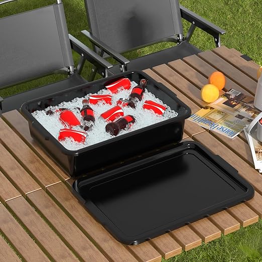 13 L Plastic Bus Tubs with Lids Food Service Bus Tub Box Black 12 Packs