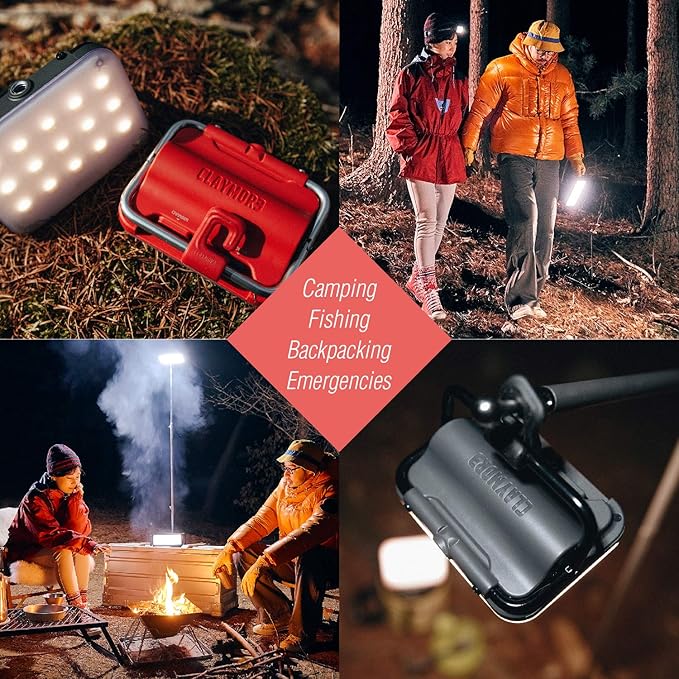 CLAYMORE Ultra Mini (Black) - Outdoor Rechargeable LED Light for Camping Tent Backpacking Emergency and Industrial Use. Waterproof Portable Lantern with USB-C Up to 24 Hours Battery Life.