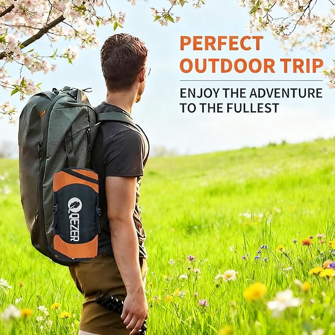 Ultralight Down Sleeping Bag for Adults - 600 Fill Power Cold Weather Backpacking Camping Hiking
