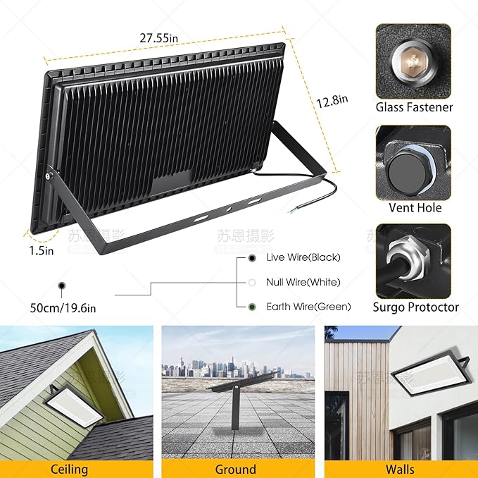 800W 2pack LED Flood Lights3700 watt Equivalent 89500LM Super Bright Outdoor LED Arena Lights 100-277V IP65 Waterproof 5000K Daylight Commercial Lighting for StadiumBackyard Parking lot etc