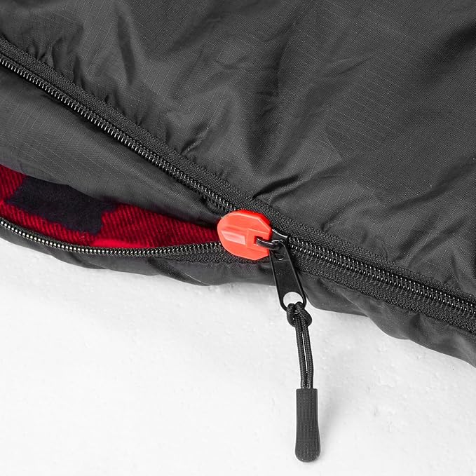 AGEMORE Cotton Flannel Double Sleeping Bags for Adults Cold Weather Waterproof Queen Size Sleeping Bag 2 Person Double Wide Warm Sleeping Bag for Family or Couples Outdoor Camping or RV Traveling