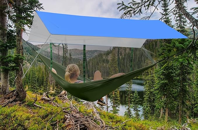 Wind Tour Portable Multifunctional Tent - Footprint Traveling Awning Rain Fly Waterproof Shelter - Outdoor Camping Tarp &amp Sun Shelter for Hiking Beach (118118 in)