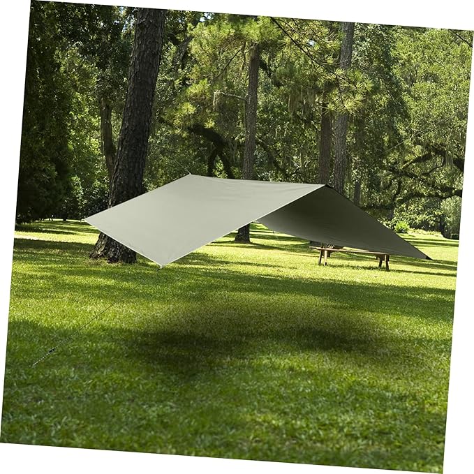 Toyvian 1Set Sunshade Camping Tarp UV Protection Canopy for Outdoor Activities Green Tent for People for Picnics and Camping