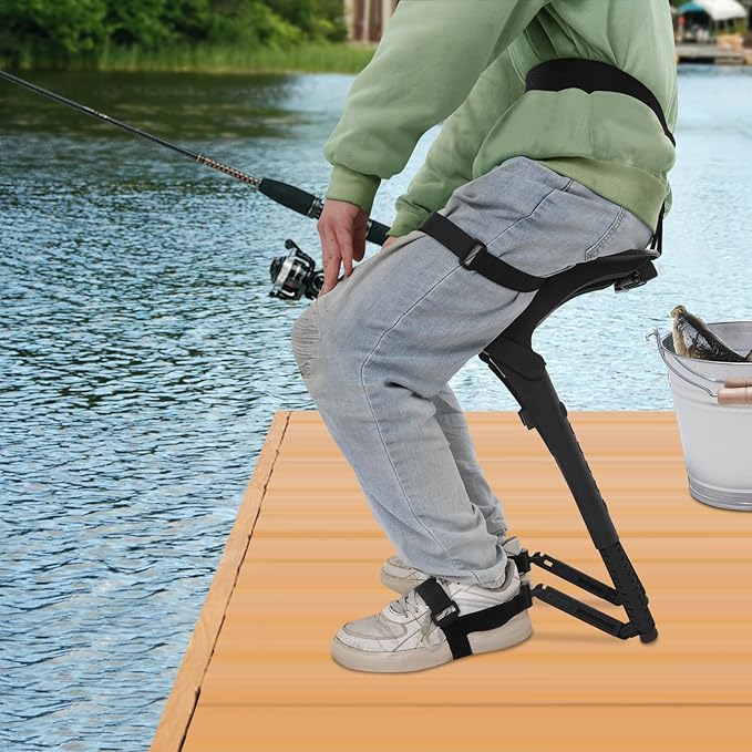 Portable Chair with Invisible Seats Portable Leg Ergonomics Lightweight Seat Wearable Invisible Chair Height Adjustable Supports Up to 330lbs for Outdoor