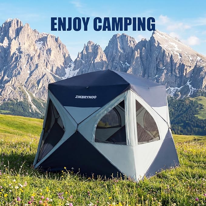 Ultra Camping Tent 4 Person Pop Up Instant Cabin Setup in 60 Seconds Portable Hub Tent with Rainfly &amp Windproof for Outdoor Camping &amp Overlanding