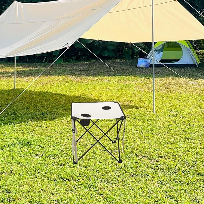 Yiju Compact Camping Table with Cup Holders for Outdoor Use