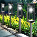 Solar Path Lights Outdoor 8 Pack Bright Solar Pathway Lights Outside Waterproof Solar Powered Landscape Lights for Walkway Driveway Lawn Patio Sidewalk Garden Yard Cool White