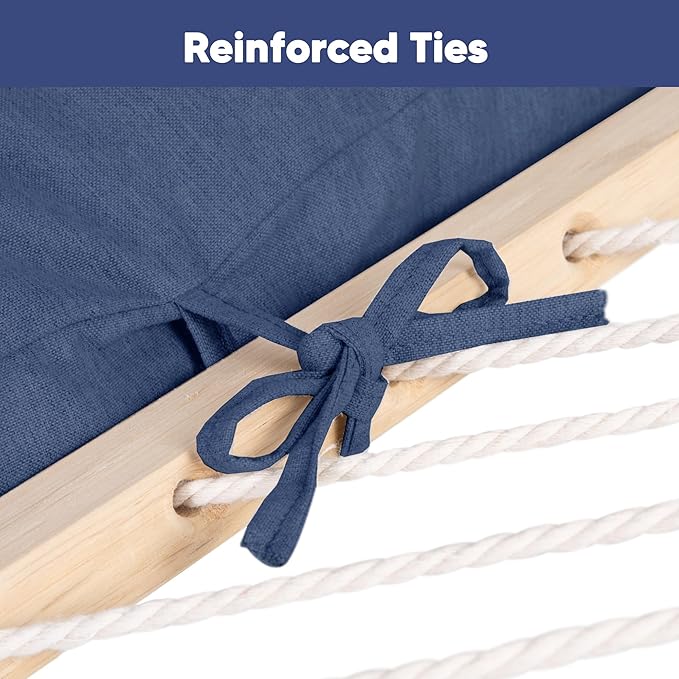 SUNCREAT Detachable Extra Large Outdoor Hammock Pillow with Ties Navy
