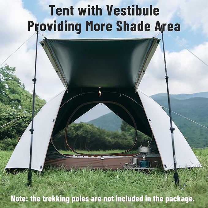 Naturehike Cloud River Tent [2025 Upgrade] - 2-3 Person Lightweight Backpacking Tent Black Coating for Sun Protection Windproof &amp Rainproof Easy Setup for Camping Hiking Travel Double Layer Te