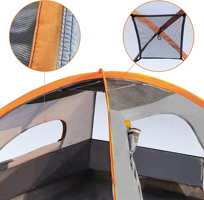 Amazon Basics Camping Tent 3-Season Dome Design with Rainfly