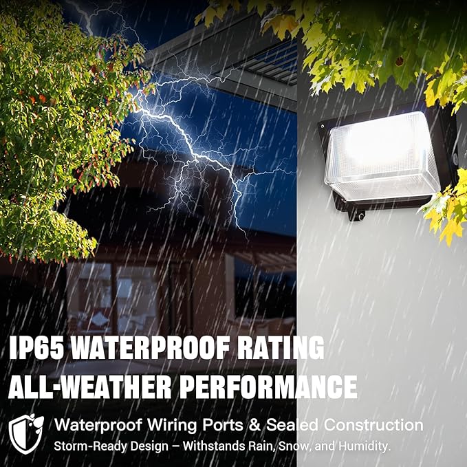 LED Wall Pack Light 120W/96W/72W with Dusk to Dawn Photocell18000LM 1000W HPS/HID Equiv.6000K/5000K/4000K Daylight Outdoor Security Lighting Commercial Wall Mount Lights for WarehouseYard - 4Pack